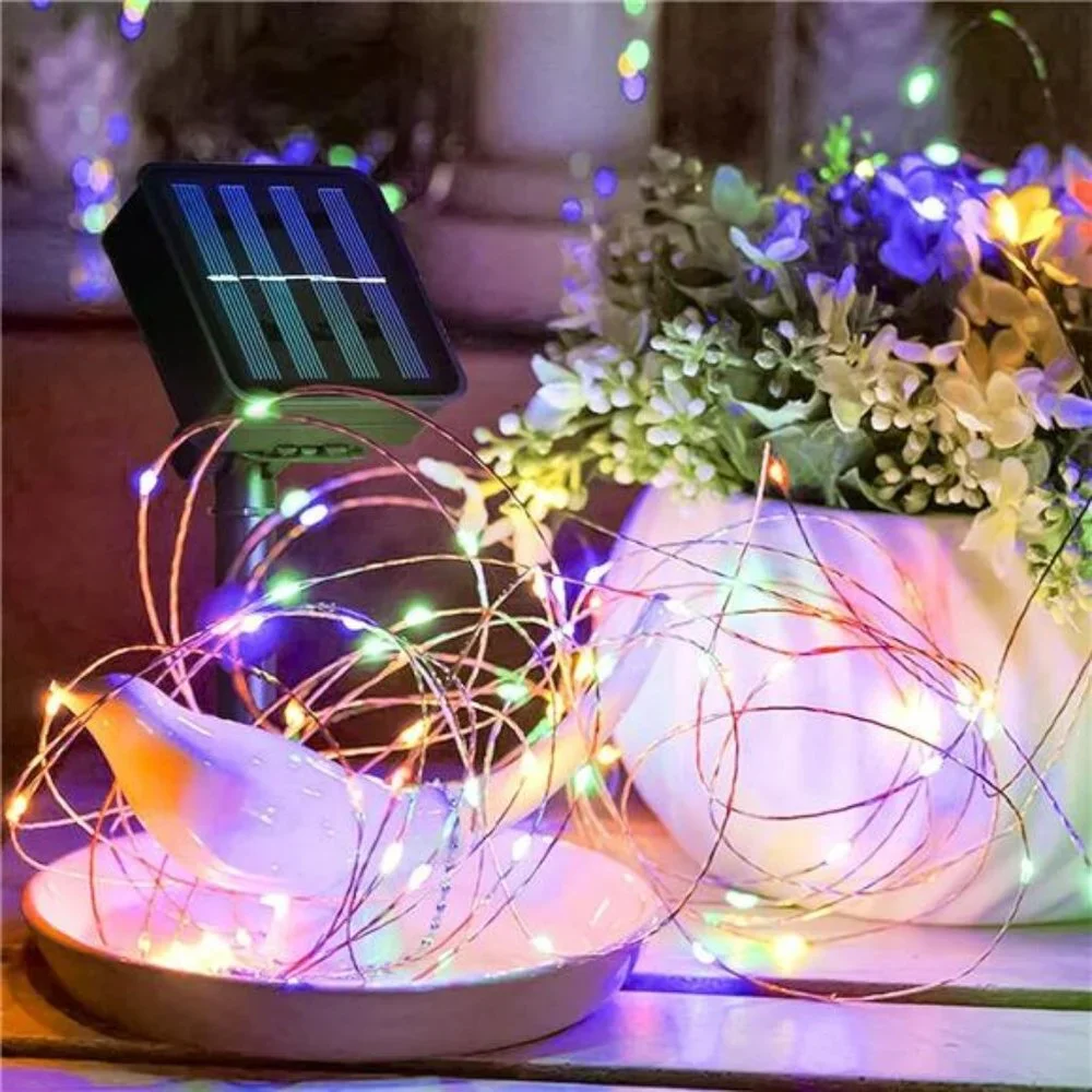 Outdoor Solar String Lights Fairy 120 LED Copper Wire Waterproof Garden Decor